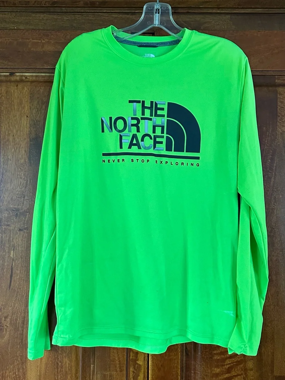 The North Face Neon Green Active Fit Long Sleeve Tee
